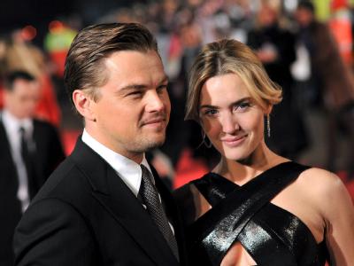 Die Hauptdarsteller der bekanntesten Titanic-Verfilmung: Leonardo Di Caprio und Kate Winslet. Foto: Daniel Deme/Archiv Di Caprio und Winslet