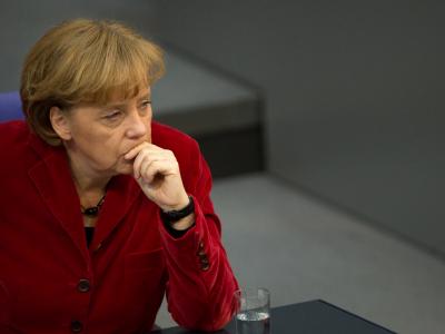 Bundeskanzlerin Angela Merkel am Dienstag im Deutschen Bundestag. Merkel