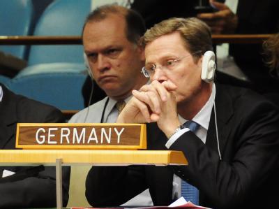 Außenminister Guido Westerwelle (FDP) im September 2010 während der Generalversammlung der Vereinten Nationen in New York. Westerwelle in New York