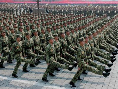 Soldaten der nordkoreanischen Armee bei einer Parade in Pjöngjang. (Archivbild) Nordkoreanische Armee