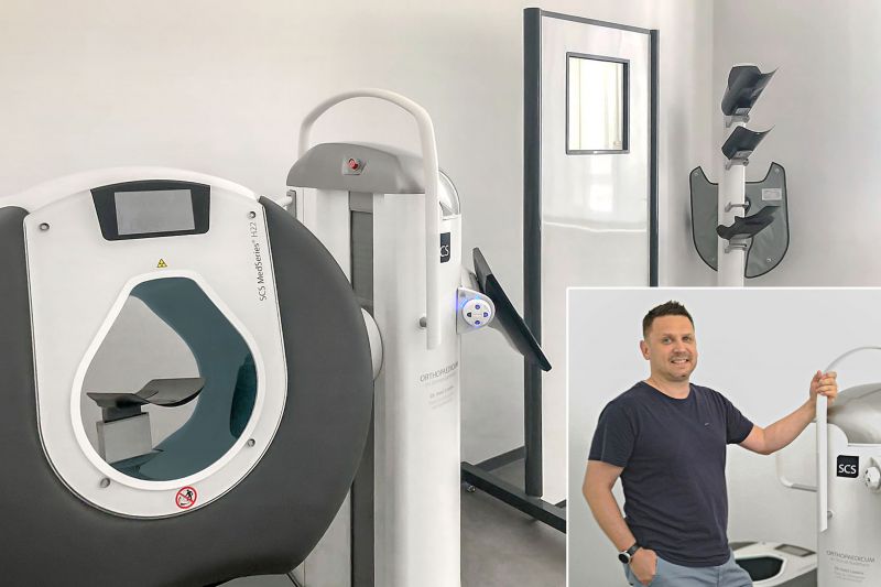 Seit Juni 2019 verfügt das ORTHOPAEDICUM im Thermal-Badehaus in Bad Neuenahr über die BVOU-Edition des SCS DVTs, das hochauflösende 3-D-Schnittbildaufnahmen – auch unter Belastung – anfertigt