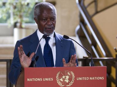 Kofi Annan ist Sondervermittler der Vereinten Nationen. Foto: Salvatore di Nolfi Kofi Annan