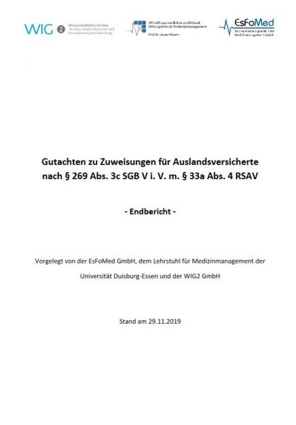 Cover des Folgegutachtens