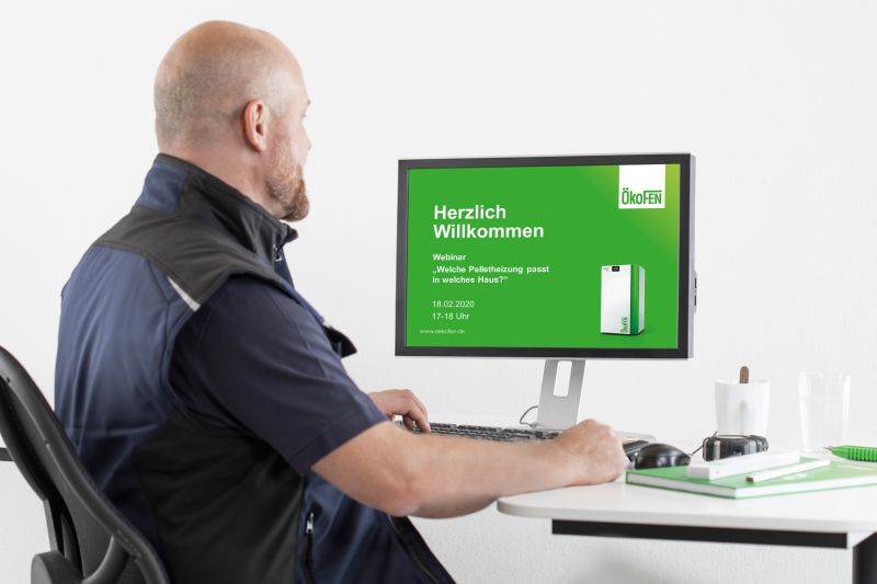 Anstelle von Praxis-Schulungen veranstaltet die ÖkoFEN Pelletakademie zahlreiche Webinare. Fachhandwerker, Planer, Architekten, Energieberater und Schornsteinfeger erhalten dadurch weiterhin alle relevanten Informationen – fachgerecht aufbereit