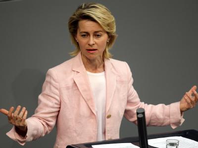 Bundesarbeitsministerin Ursula von der Leyen (CDU) im Deutschen Bundestag. von der Leyen