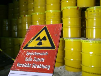 Fässer mit Atommüll im Endlager für schwach und mittelradioaktiven Atommüll in Morsleben (Bördekreis). Atom-Endlager
