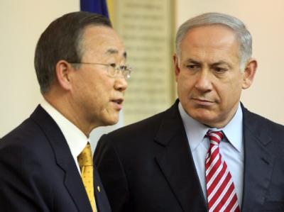 UN-Generalsekretär Ban Ki Moon, hier im März mit Israels Regierungschef Netanjahu, hofft auf Ban Ki Moon