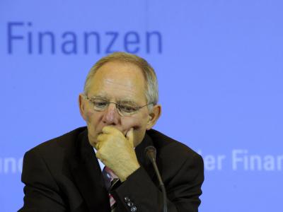Bundesfinanzminister Wolfgang Schäuble mit ernster Miene. Finanzminister Schäuble