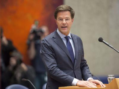 Erfolg nach Zitterpartie: Die amtierende Regierung der Niederlande, hier Ministerpräsident Rutte, kann die Einhaltung der Defizitobergrenze von drei Prozent melden. Foto: Phil Nijhuis Mark Rutte