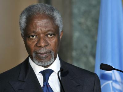 Kofi Annan ist Sonderbeauftragter der Vereinten Nationen für Syrien. Foto: Martial Trezzini Kofi Annan