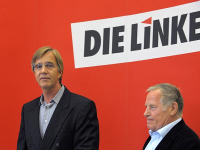 Die Linkspartei-Spitzenpolitiker Dietmar Bartsch und Lothar Bisky. (Archivbild) Bartsch und Bisky
