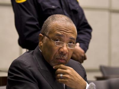 Der liberianische Ex-Diktator Charles Taylor im Gerichtssaal. Foto: Jerry Lampen/Archiv Charles Taylor