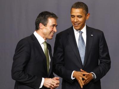NATO-Generalsekretär Rasmussen im November vergangenen Jahres zusammen mit US-Präsident Obama. Rasmussen und Obama