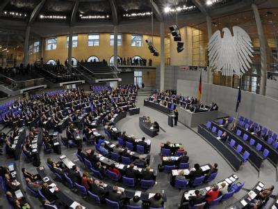 Blick in den Bundestag während der Generaldebatte am Mittwoch. Bundestag