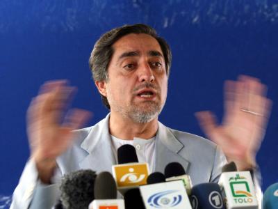 Abdullah Abdullah, Kandidat für das Präsidentenamt in Afghanistan. Abdullah Abdullah