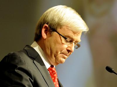 Kevin Rudd reist mit leeren Händen nach Kopenhagen: Der geplante Emissionshandel ist zunächst gescheitert. Kevin Rudd