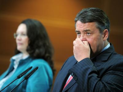 Andrea Nahles hatte vorgeschlagen, bei internen Vorwahlen auch Nichtmitgliedern Stimmrecht für öffentliche Ämter zu geben. Nahles und Gabriel