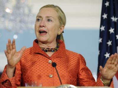 US-Außenministerin Clinton: «Wir möchten beide Seiten wieder am Verhandlungstisch sehen». Hillary Clinton