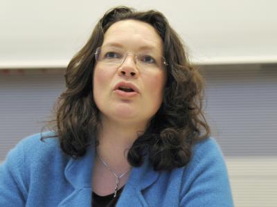SPD-Generalsekretärin Nahles bekommt ein Kind. Andrea Nahles