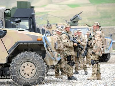 Bundeswehrsoldaten im Feldlager Feisabad in Afghanistan. Bundeswehrsoldaten