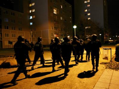 Polizeieinsatz in einem Vorort der französischen Hauptstadt. (Archivbild) Polizeipräsenz