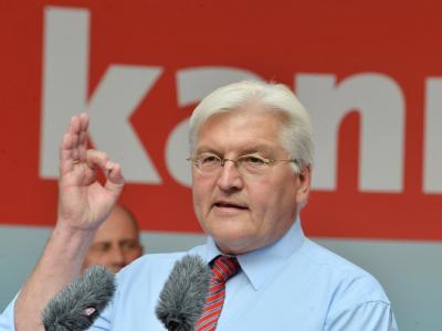 SPD-Kanzlerkandidat Frank-Walter Steinmeier bei einer Wahlkampfveranstaltung. Steinmeier