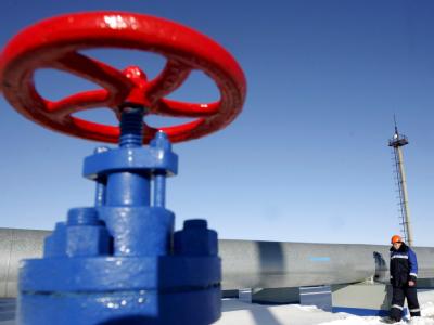 Gas-Messstation an der russisch-ukrainischen Grenze. Gas-Messstation