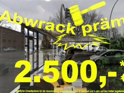 Ein Autohändler wirbt Anfang 2009 mit der Abwrackprämie für Altautos. «Abwrackprämie»