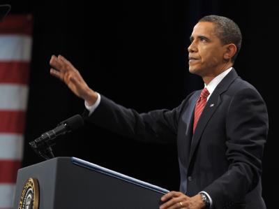 US-Präsident Obama während seiner Rede in der Militärakademie West Point. Rede in West Point