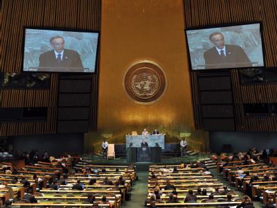 Blick auf die 66. Vollversammlung der Vereinten Nationen in New York. Generaldebatte