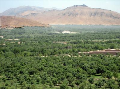 Blick über Wälder und Berge in Afghanistan. In dem Land werden zwei deutsche Staatsbürger vermisst. Afghanistan