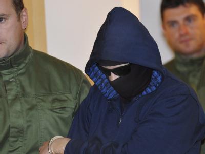 Der Angeklagte Alex W. am Dienstag im Gerichtssaal in Dresden. Angeklagter