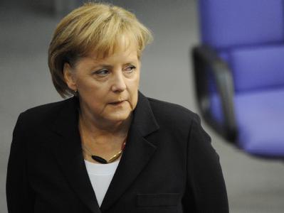 Angela Merkel während ihrer Bundeskanzlerin-Wahl. Abweichler