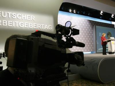 Bundeskanzlerin Angela Merkel auf dem Deutschen Arbeitgebertag 2009 in Berlin. Arbeitgebertag