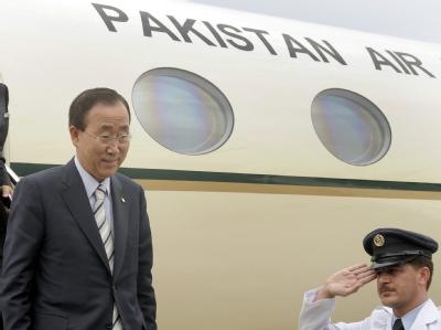 UN-Generalsekretär Ban Ki Moon ist in Pakistan eingetroffen. Ban Ki Moon in Pakistan
