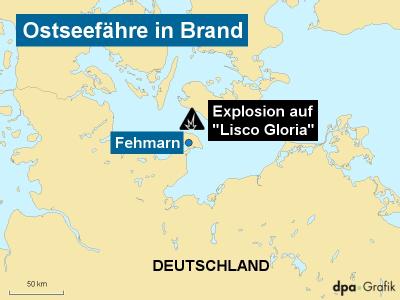 Bei dem Brand auf einer Ostseefähre sind zahlreiche Menschen verletzt worden. Ostseefähre in Brand