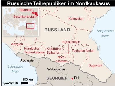 Russische Teilrepubliken in der Region Nordkaukasus. Russische Teilrepubliken im Nordkaukasus