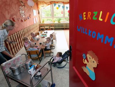 Bundesfamilienministerin Kristina Schröder regt an, beim Bau von Kitas auf übertriebene Bauvorschriften zu verzichten. Foto: Patrick Pleul Kita