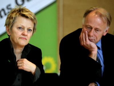 Die Fraktionsvorsitzenden der Partei Bündnis 90/Die Grünen, Renate Künast und Jürgen Trittin, sind gegen schwarz-grüne Bündnisse. Künast und Trittin