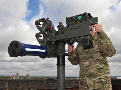 Mit schwerem Geschütz sorgen Militär und Polizei während Olympia in London für Sicherheit. Foto: EPA/CROWN Flugabwehrstellung