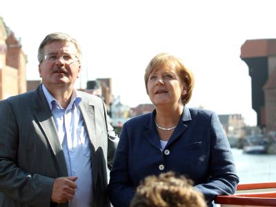 Angela Merkel und Bronislaw Komorowski in Danzig Angela Merkel in Polen