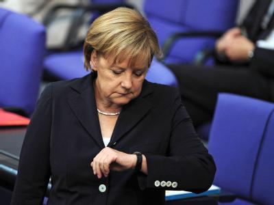 Kanzlerin Merkel (CDU) kommt in Berlin zur Generaldebatte. Bundestag - Merkel