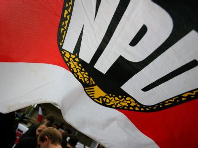 «Eine Demokratie kann nicht dulden, dass eine Partei zur Umsetzung ihrer politischen Ziele sich des Terrors bedient»: Wir die NPD bald verboten? Archivfoto: Fredrik von Erichsen NPD-Logo