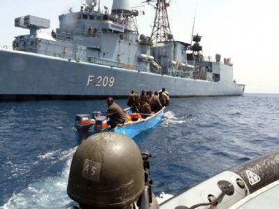 Marinesoldaten der Fregatte Anti-Piraten-Mission «Atalanta»