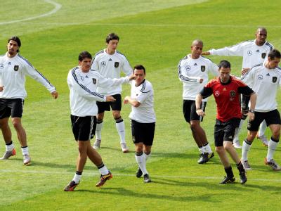Die Vorbereitung fürs Spiel gegen Ghana laufen auf Hochtouren. Training DFB