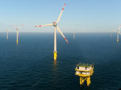 Der erste deutsche Offshore-Windpark «Alpha Ventus» wurde im April 2010 eingeweiht. Offshore-Windpark