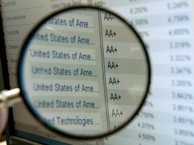 Die Rating-Skala beginnt bei Standard & Poor's mit AAA (Englisch: «Triple A»). Es folgen AA, A, BBB, BB, B, CCC, CC, C. Die meisten Stufen können mit Plus- und Minuszeichen noch feiner unterteilt werden. Foto: Jörg Carstensen / Archiv Rating