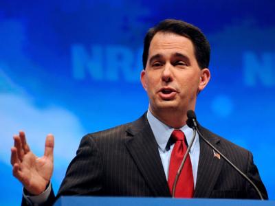 Der republikanische Gouverneur Scott Walker hat die Rechte der Gewerkschaften eingeschränkt, um Steuergelde zu sparen. Foto: Sid Hastings / Archiv Walker