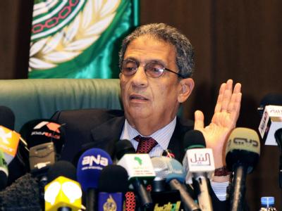 Der Generalsekretär der Arabischen Liga, Amr Mussa, bei einer Pressekonferenz (Archiv). Amr Mussa