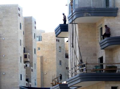 Israelische Siedlung Har Homa im Süden von Jerusalem. Israels Bautätigkeit belastet die Friedensgespräche mit den Palästinensern. Siedlung nahe Jerusalem